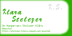 klara stelczer business card